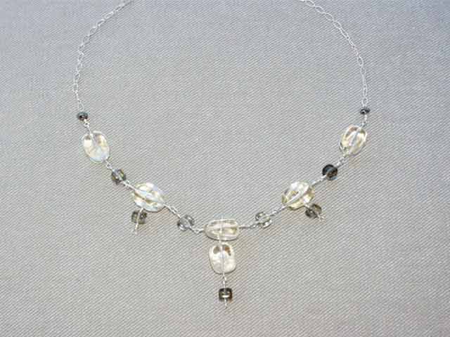 silver wire wrap necklace