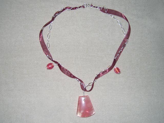bead and ribbon necklace